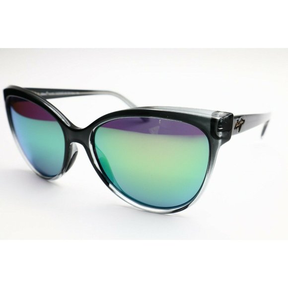 Maui Jim MJ 537-11A Olu Olu Grey Fade Green Polarized Cat Eye Sunglasses NEW - Picture 1 of 5